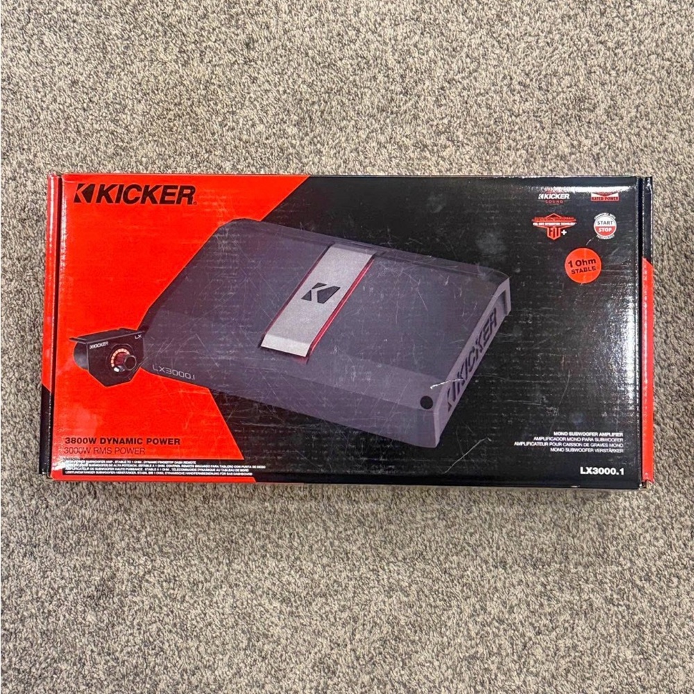 Kicker Black and Silver Car Amplifier - LX3000.1